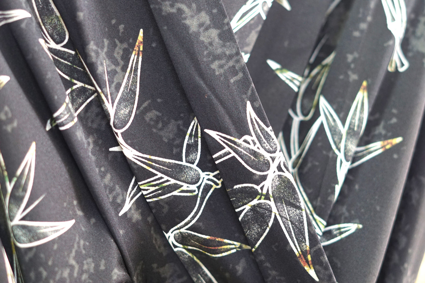 Handmade Mulberry Silk Dress | Bamboo Leaf Print