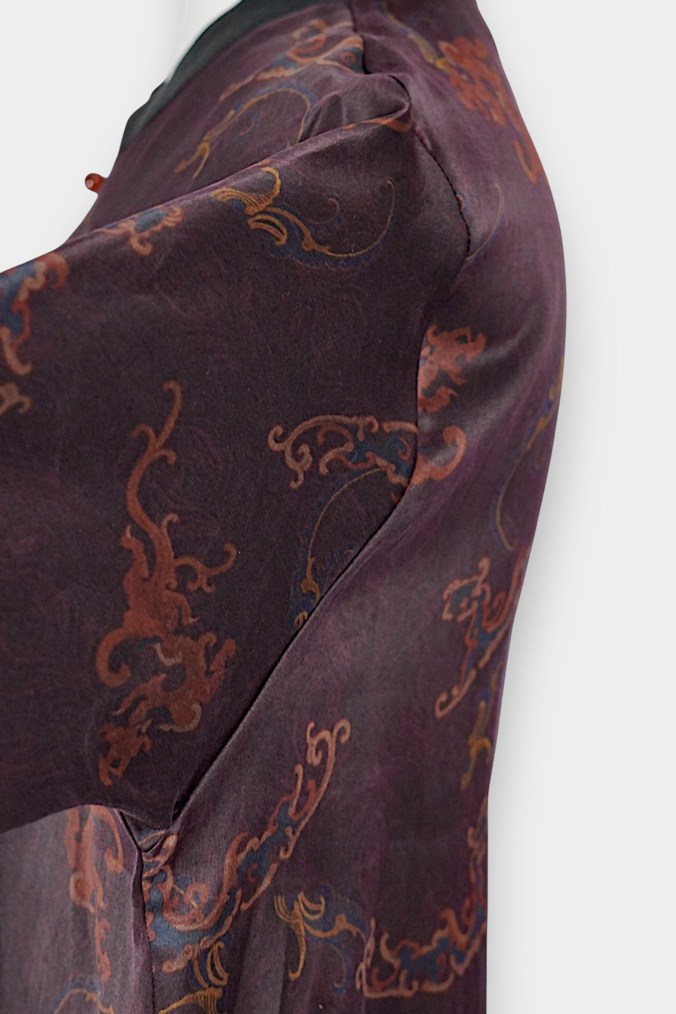 Handmade Gambiered Guangdong Gauze Silk Blouse | Tie-Dye