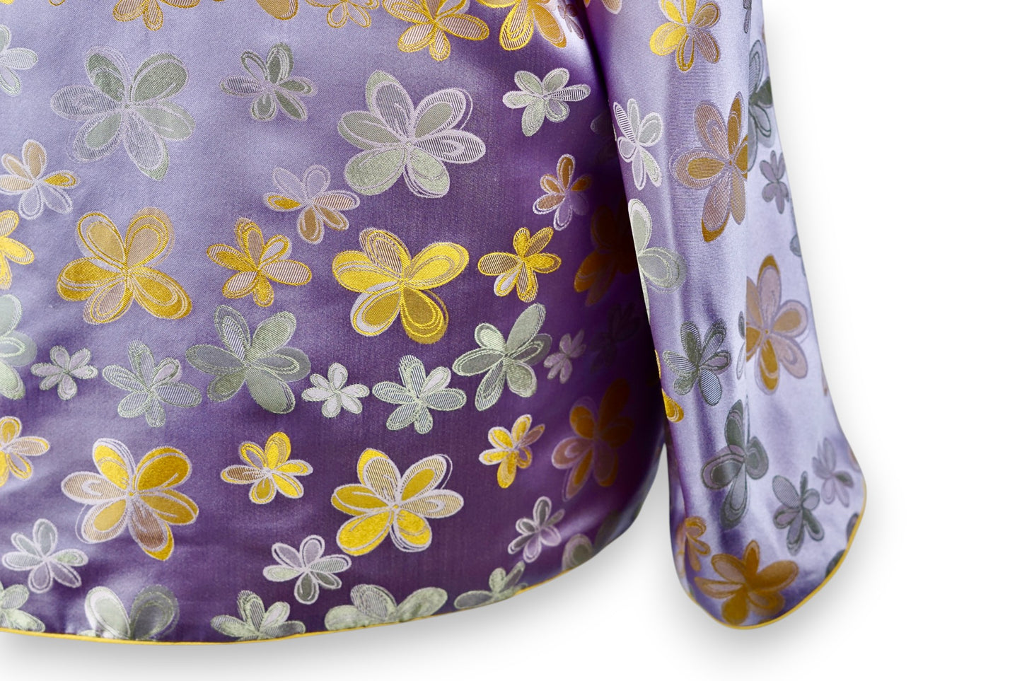 Handcrafted Floral Song Dynasty Brocade Silk Jacket | Artisanal Outerwear with Knot Buttons