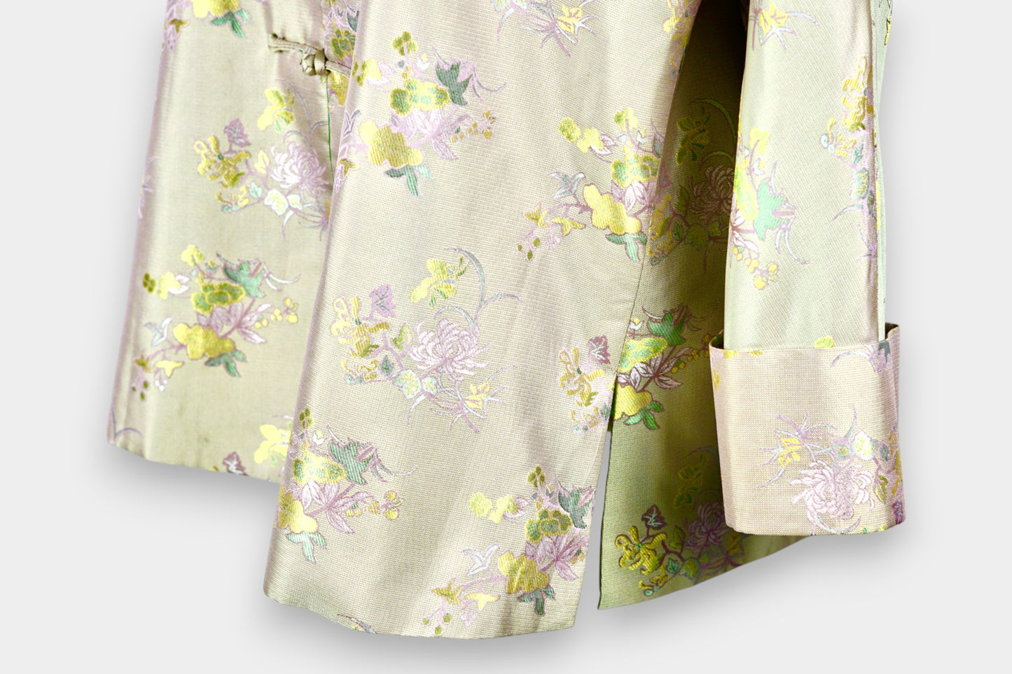 Handcrafted Green-Yellow Song Brocade Jacket | Chinese New-Style Silk Outerwear