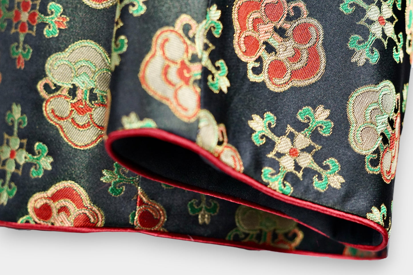 Handcrafted Black Brocade Silk Jacket | Unique Artisanal Outerwear