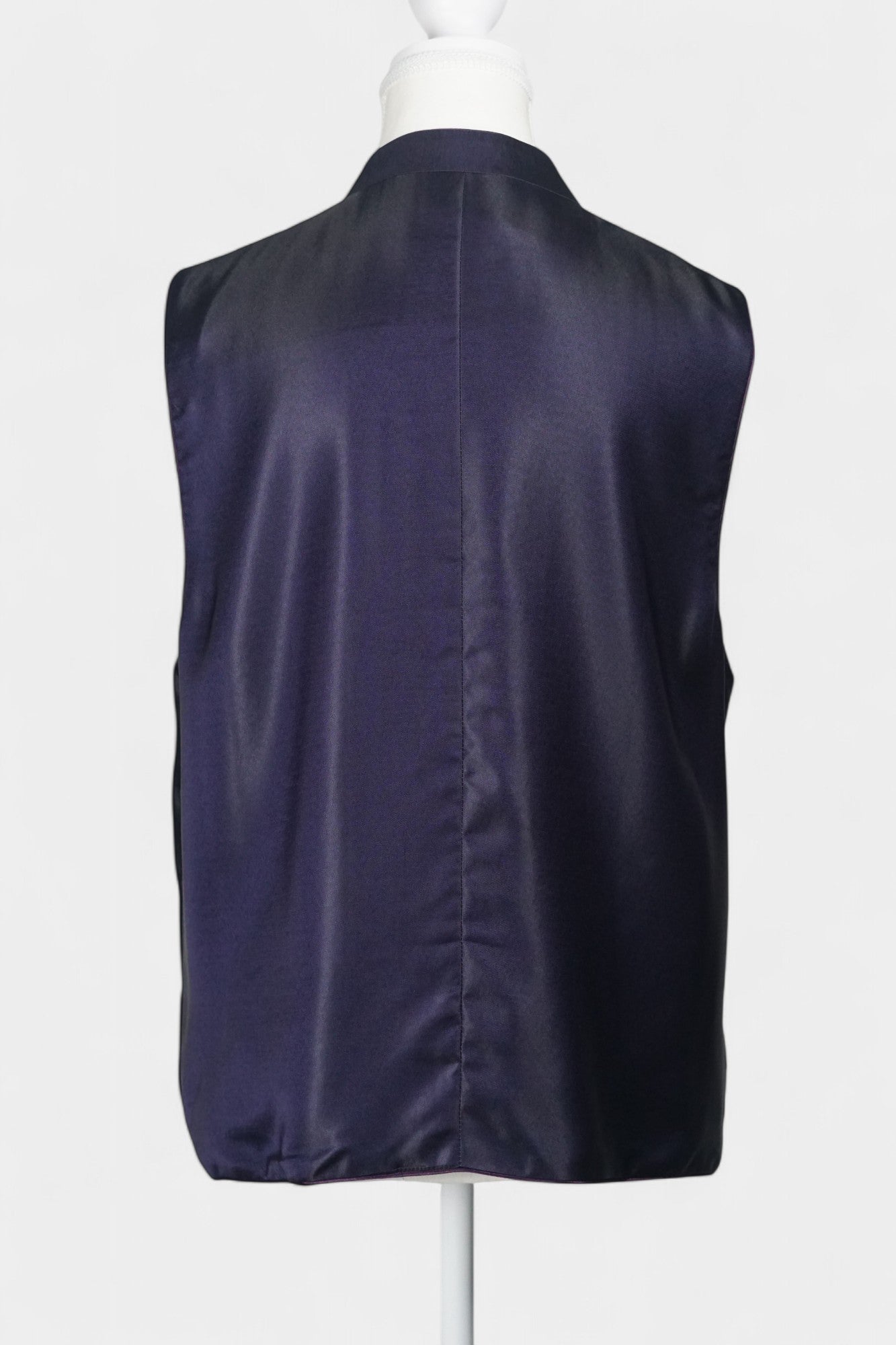 Traditional Handcrafted Song Dynasty Brocade Silk Vest | Dark Purple