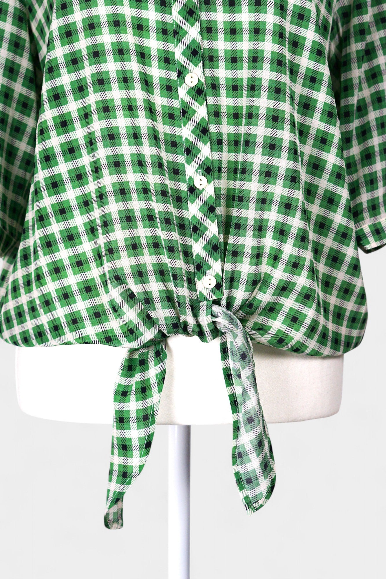 Mulberry Silk Blend Modern Print Blouse