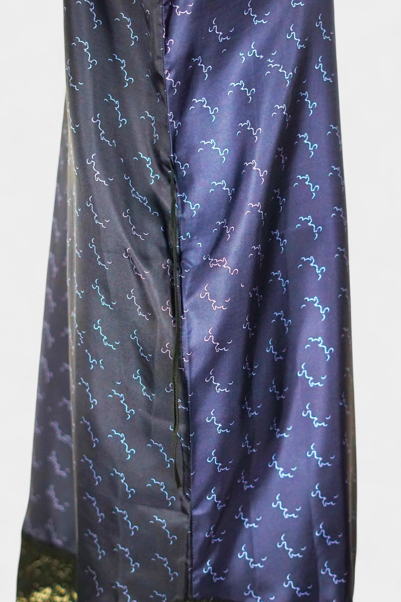 Pure Mulberry Silk Sleeveless Dress | Navy Print
