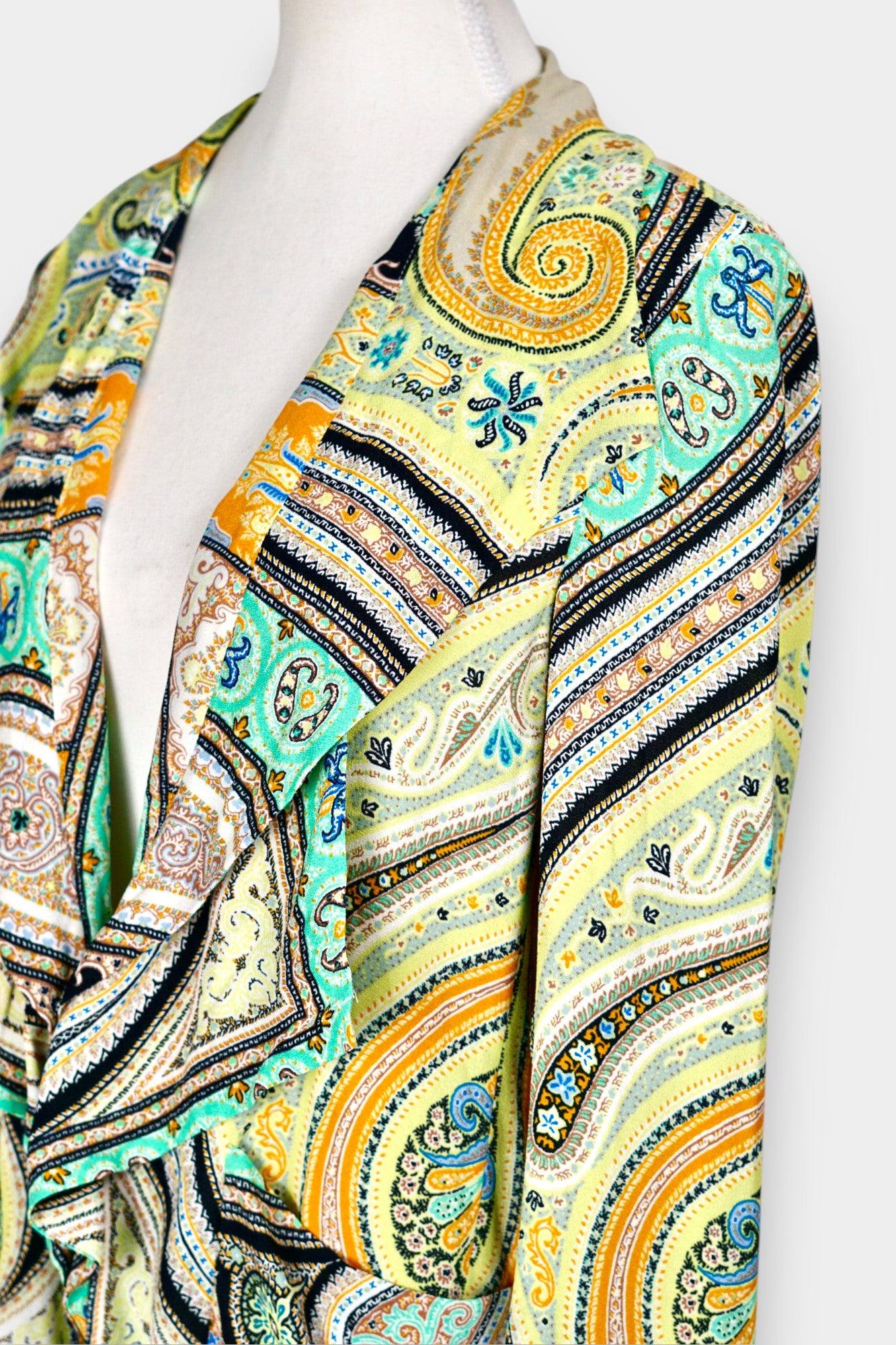 Made in Italy Mulberry Silk Blazer | Bohemian Paisley