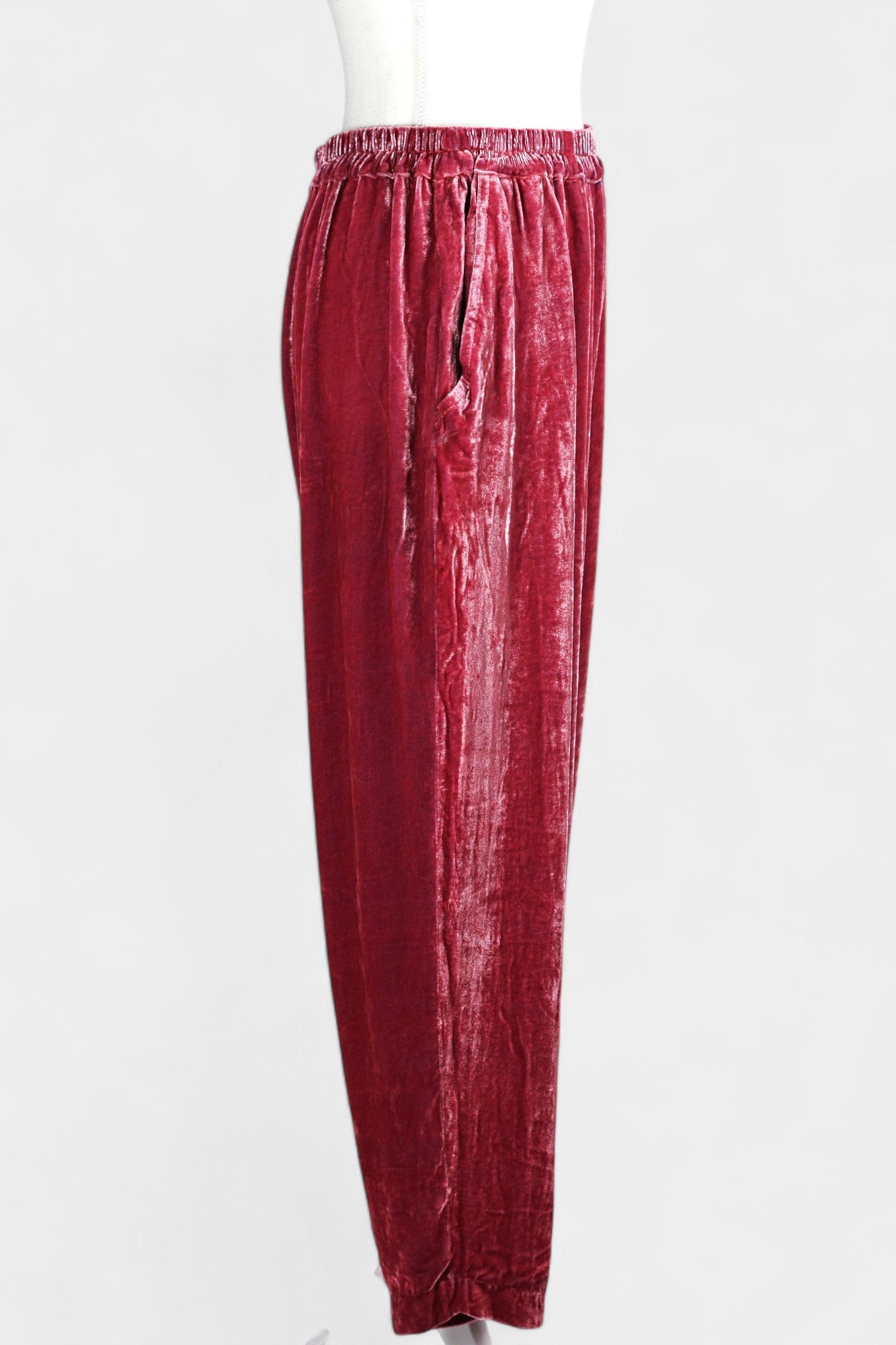 Handcrafted Mulberry Silk Velvet Set | Crushed Pink