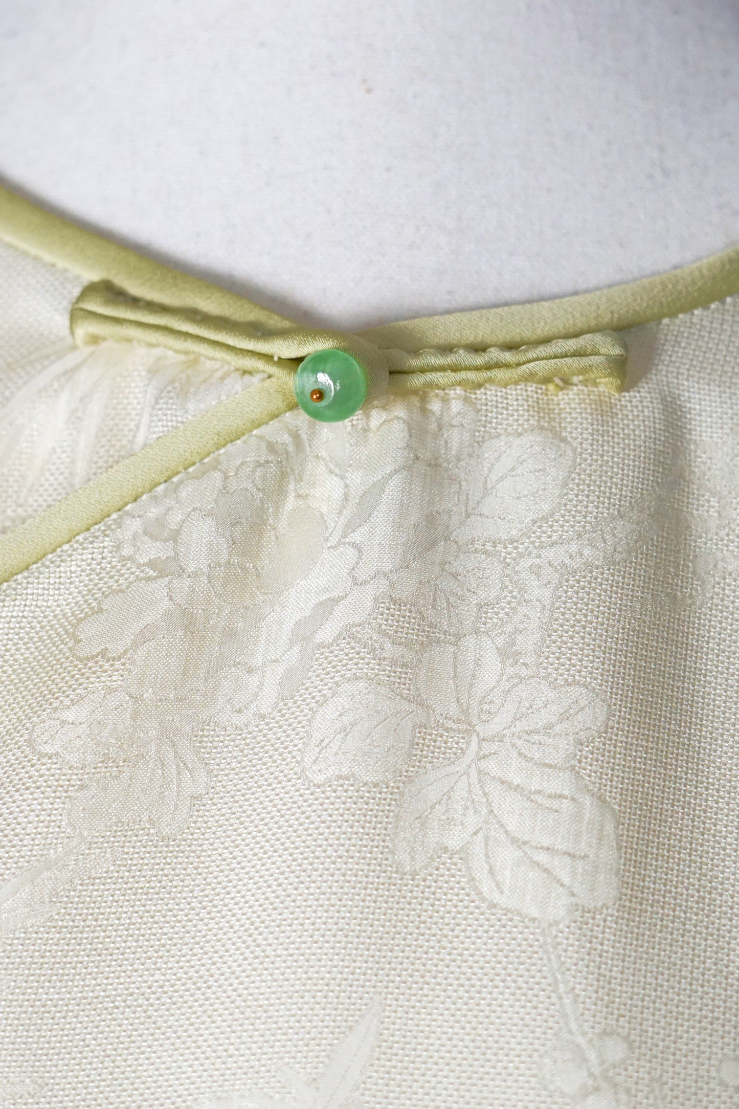 Mulberry Silk Blouse | Hand-Embroidered Floral Sleeves | New Chinese Style