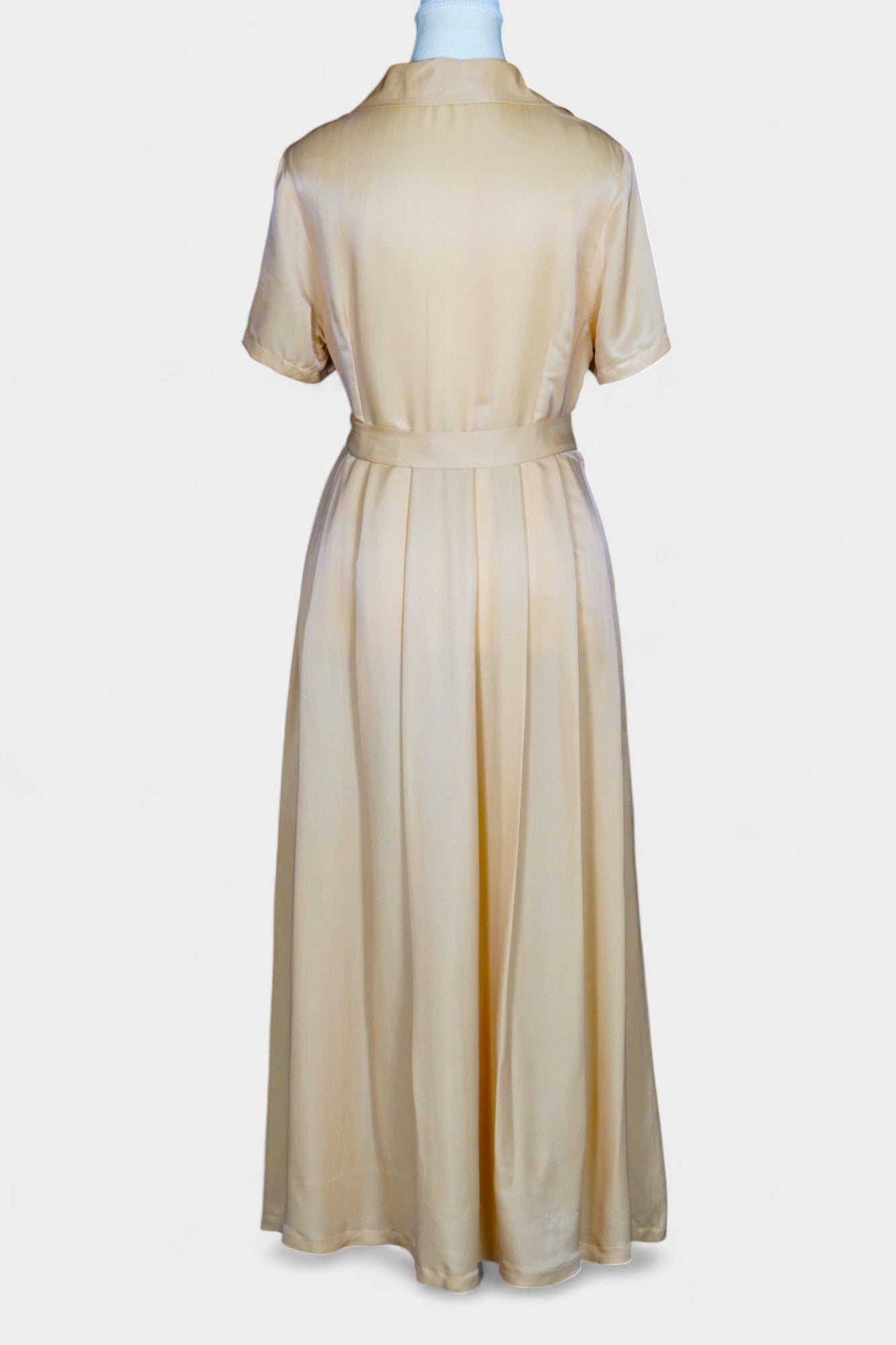 Handmade Mulberry Silk Maxi Dress | Nude & Champagne