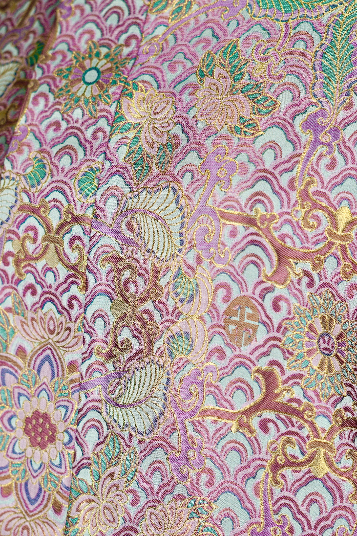Traditional Song Dynasty Brocade Silk Vest | Woven Crane & Floral Waistcoat