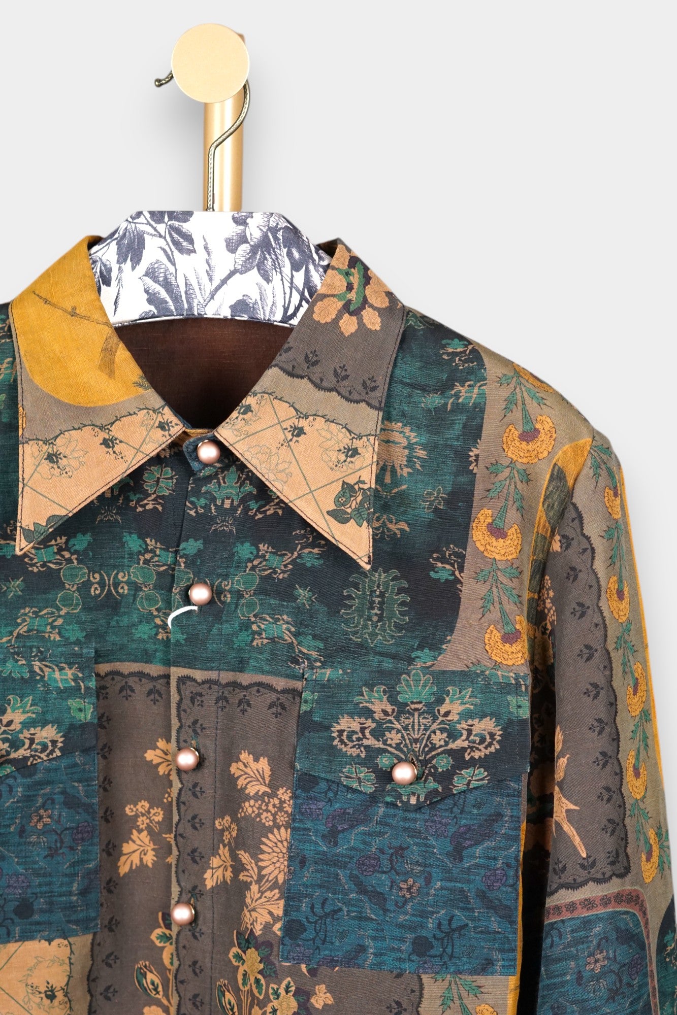 Handcrafted Gambiered Guangdong Gauze Silk Shirt