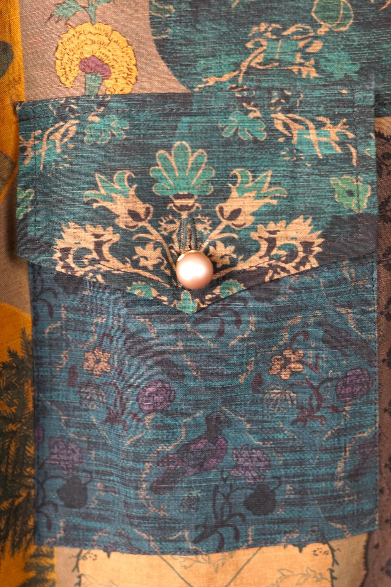 Handcrafted Gambiered Guangdong Gauze Silk Shirt