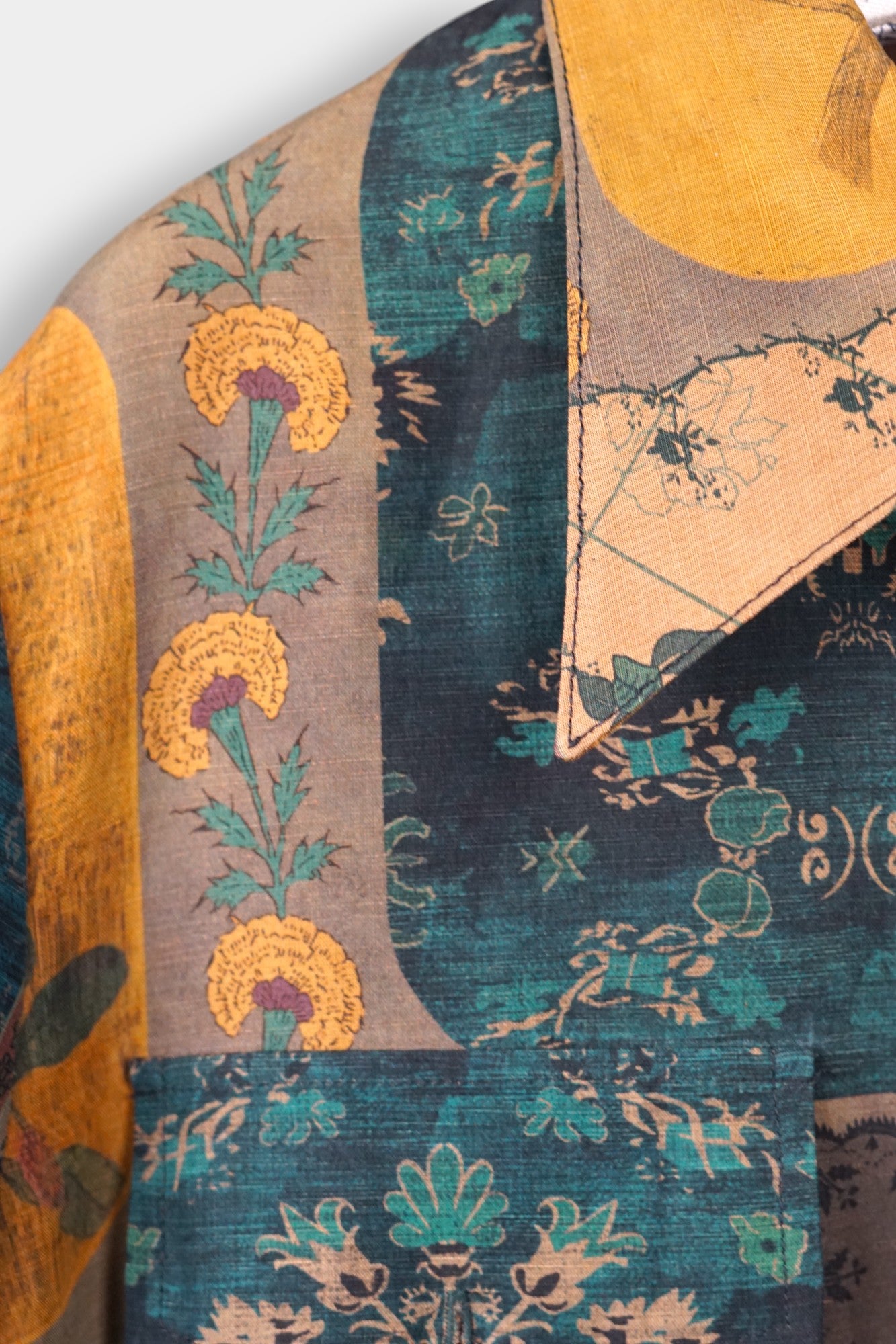 Handcrafted Gambiered Guangdong Gauze Silk Shirt