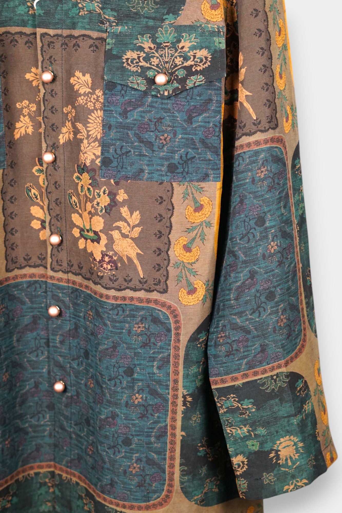 Handcrafted Gambiered Guangdong Gauze Silk Shirt