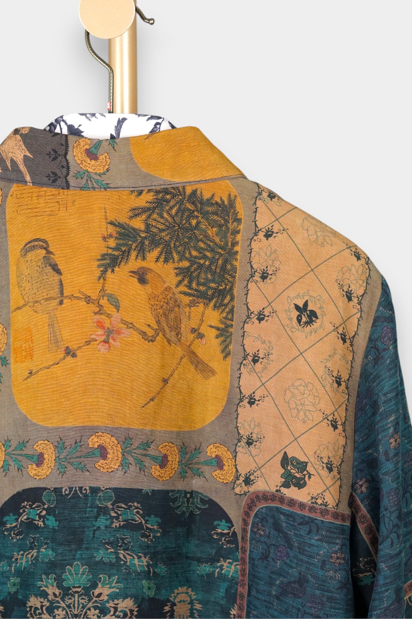Handcrafted Gambiered Guangdong Gauze Silk Shirt