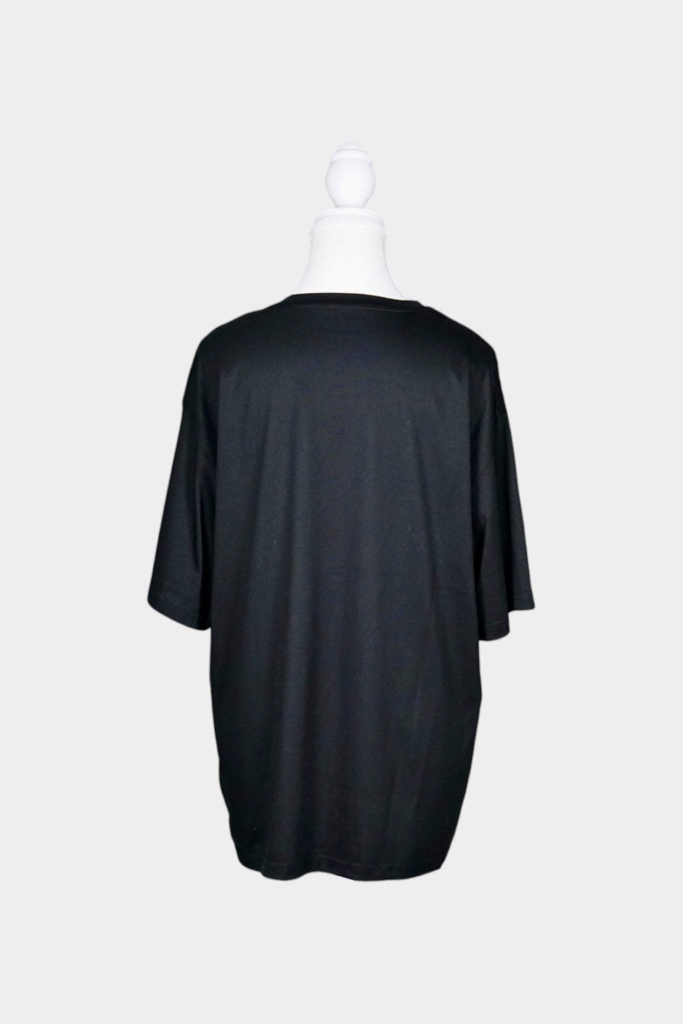 Silk T-Shirt with Cow Graphic Print in Black