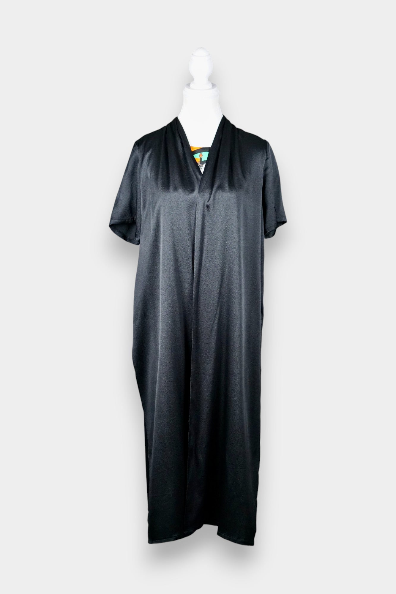 Printed Silk Tunic Dress with Horse Motif