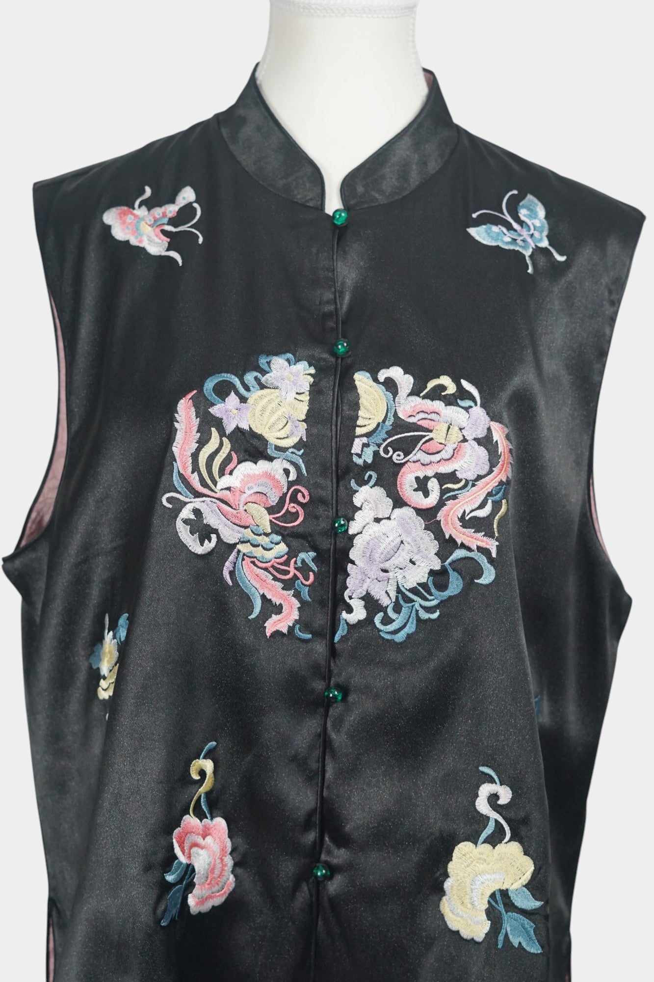 Handcrafted Reversible Song Dynasty Brocade Silk Vest | 100% Silk Waistcoat