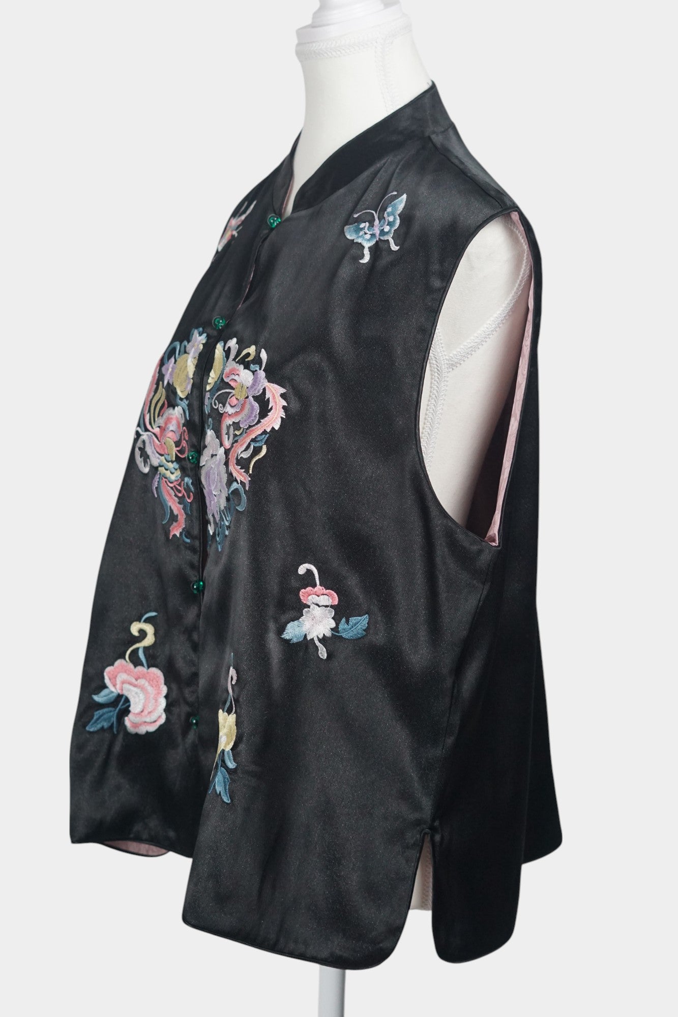Handcrafted Reversible Song Dynasty Brocade Silk Vest | 100% Silk Waistcoat