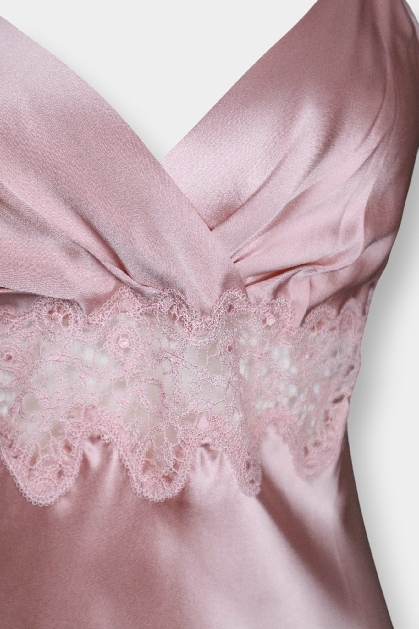 Silk Satin Loungewear Set | Lace Trim Camisole & Robe in Dusty Pink