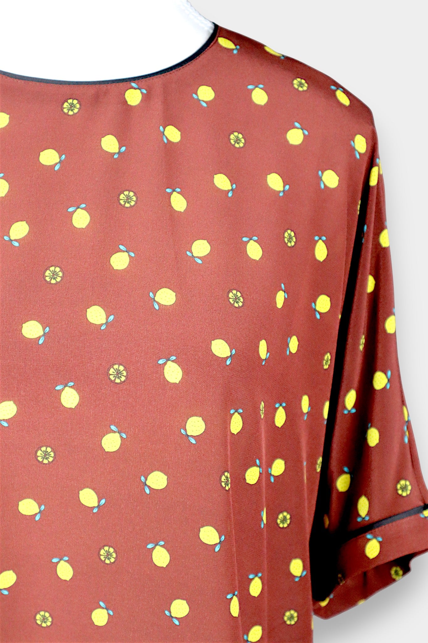 Mulberry Silk Print Relaxed Blouse