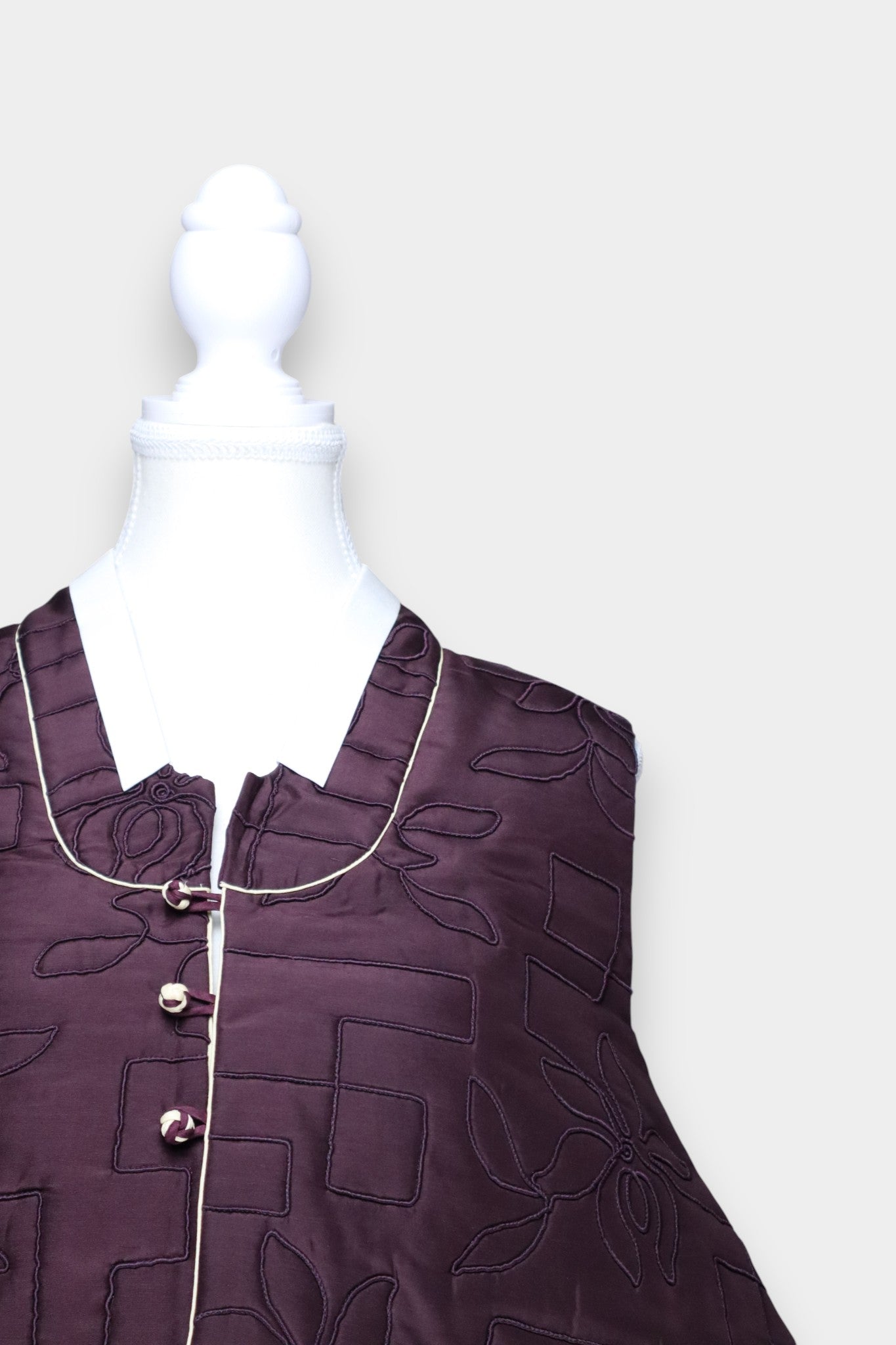 Mulberry Silk Quilted Cropped Vest