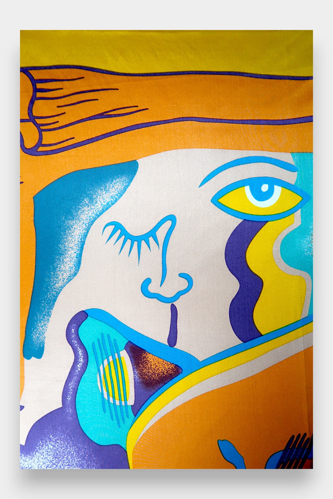 Mulberry-Silk-Abstract-Surrealist-Visage-Print-Scarf-Artistic-Design