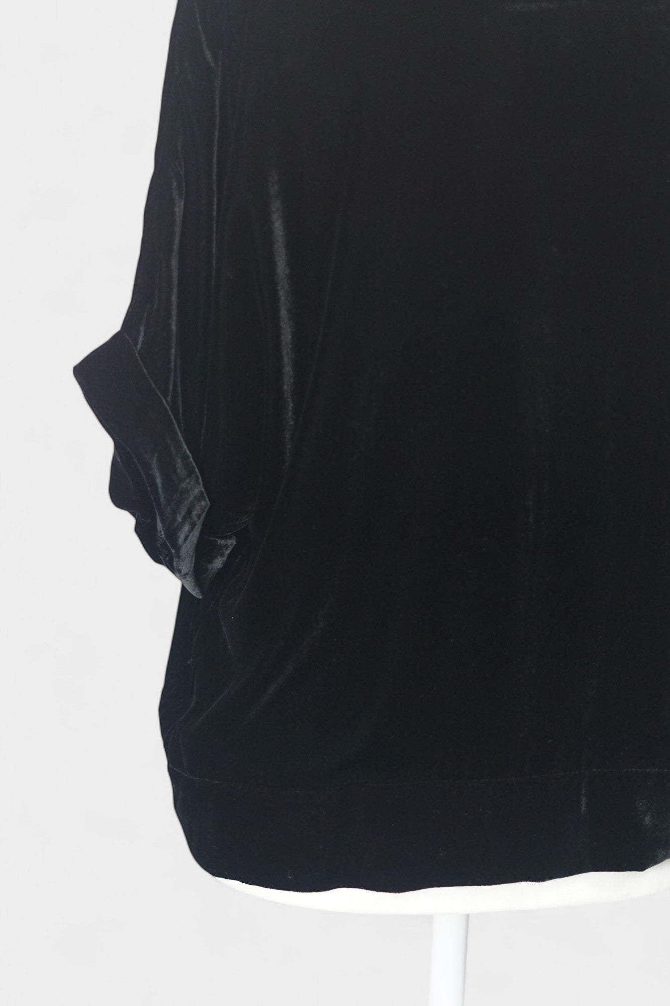 Mulberry-Silk-Velvet-Jacket-Black-Camp-Collar-Short-Sleeve-Luxury-Outerwear
