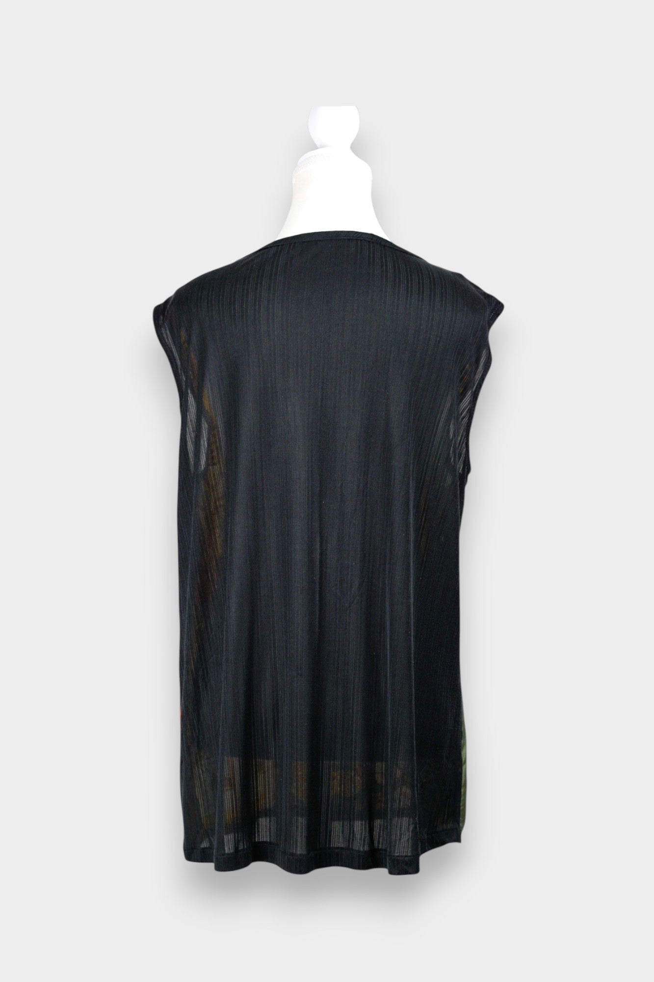 Handmade Mulberry Silk Sleeveless Top | Abstract Art Print