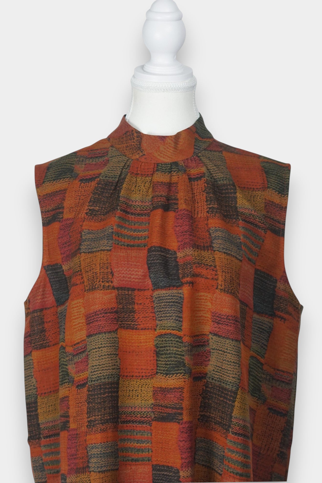 Handcrafted Gambiered Guangdong Gauze Silk Sleeveless Top | 100% Mulberry Silk