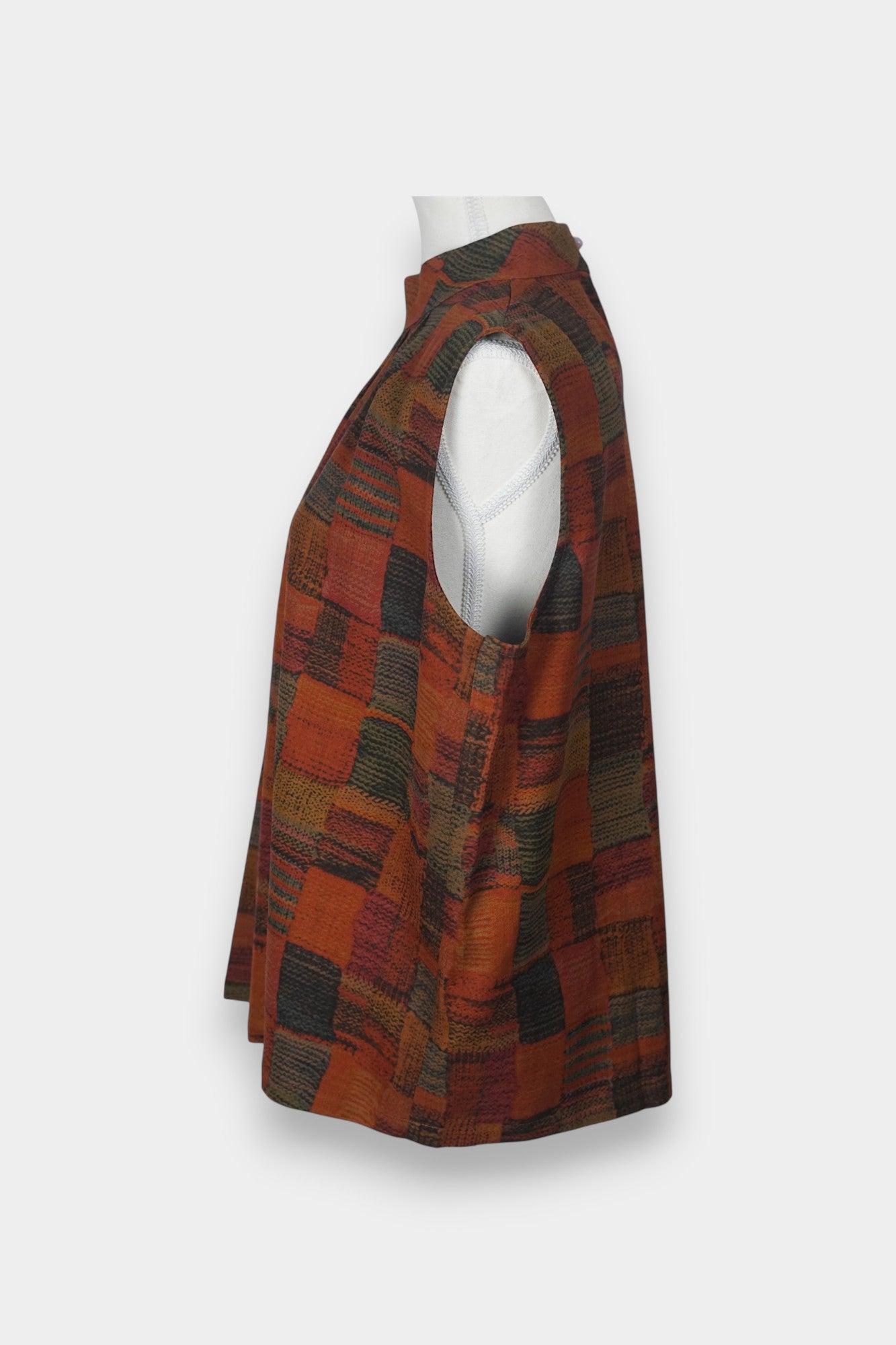 Handcrafted Gambiered Guangdong Gauze Silk Sleeveless Top | 100% Mulberry Silk