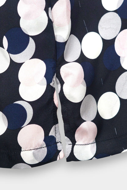 Handcrafted Mulberry Silk Sleeveless Blouse | Multi-Colour Polka Dot