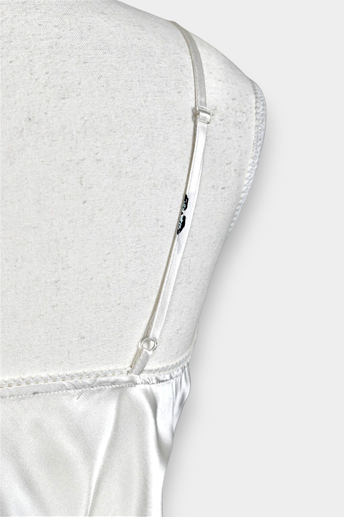 Handcrafted Mulberry Silk Slip Dress | White Butterfly Print