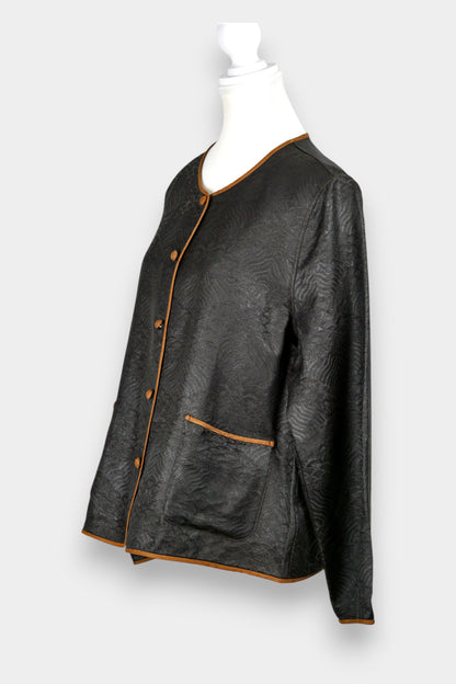 Gambiered Guangdong Gauze Silk Reversible Jacket