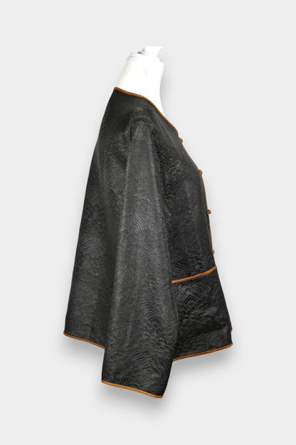 Gambiered Guangdong Gauze Silk Reversible Jacket