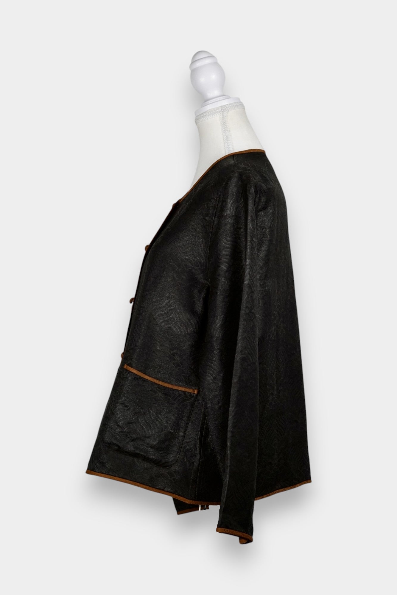 Reversible Gambiered Guangdong Gauze Silk Jacket | Two Looks in One