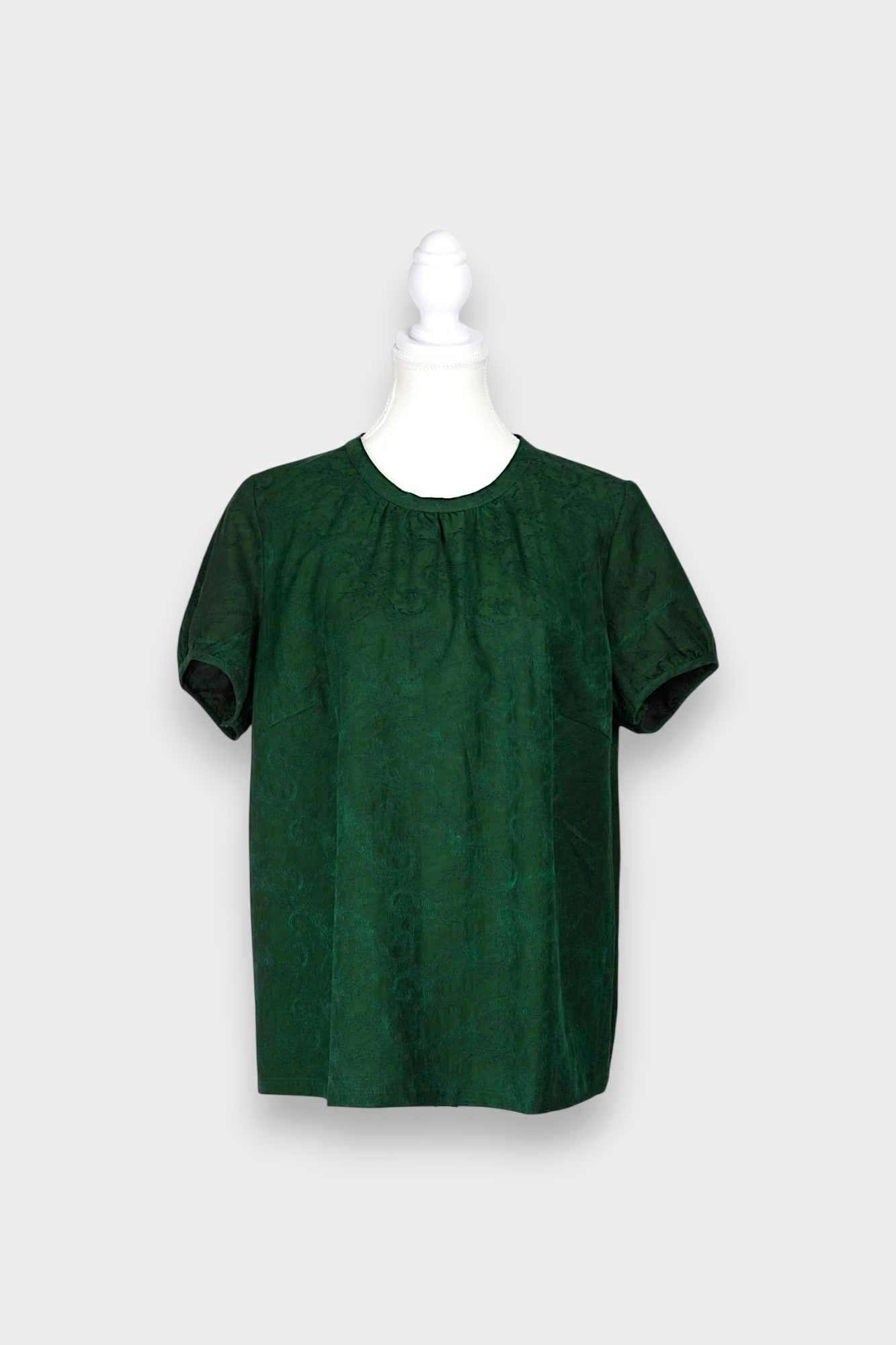 Handmade Jacquard Gambiered Guangdong Gauze Silk Blouse