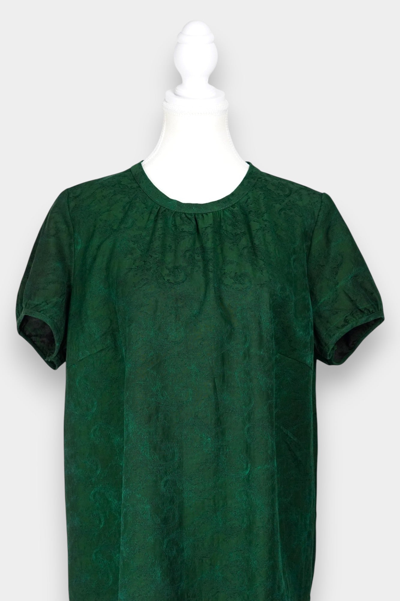 Handmade Jacquard Gambiered Guangdong Gauze Silk Blouse