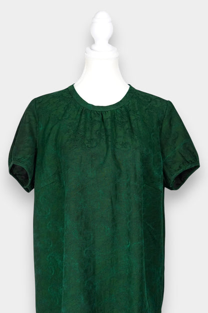 Handmade Jacquard Gambiered Guangdong Gauze Silk Blouse