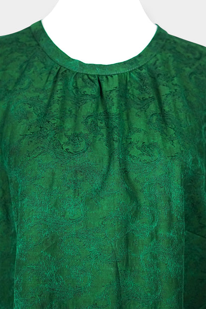 Handmade Jacquard Gambiered Guangdong Gauze Silk Blouse