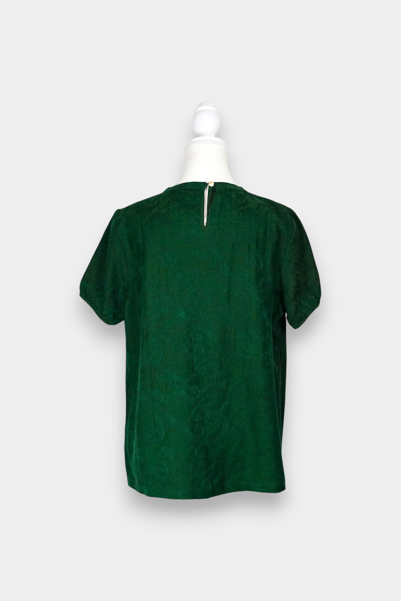 Handmade Jacquard Gambiered Guangdong Gauze Silk Blouse