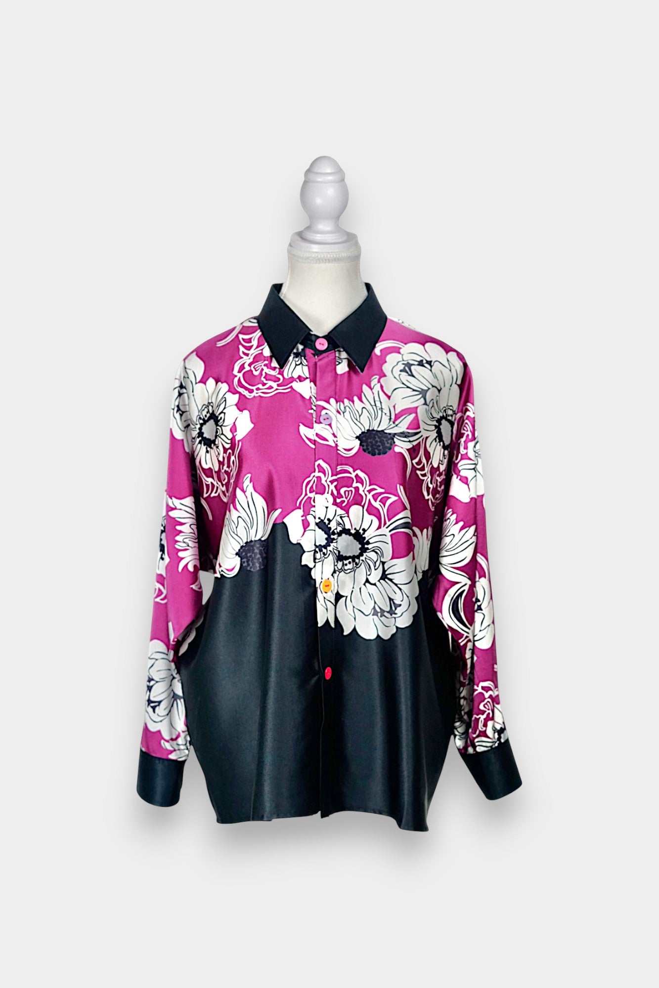 Handmade Mulberry Silk Shirt | Floral Print