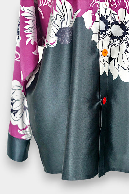 Handmade Mulberry Silk Shirt | Floral Print