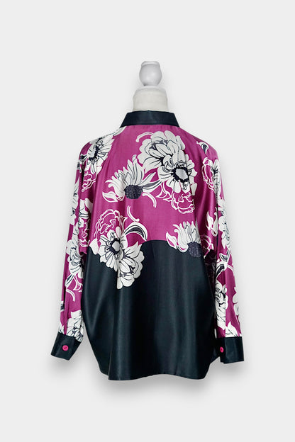 Handmade Mulberry Silk Shirt | Floral Print