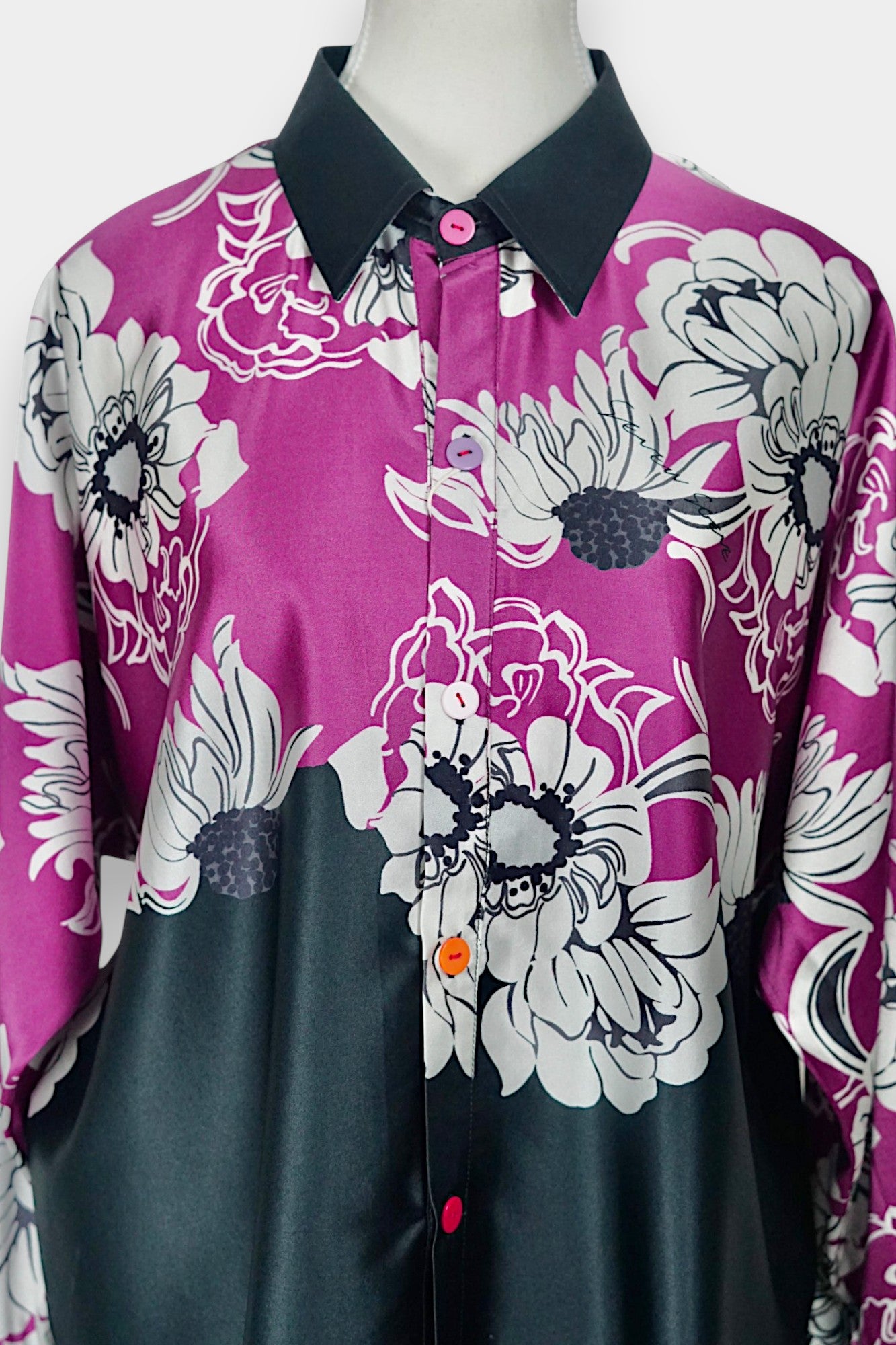 Handmade Mulberry Silk Shirt | Floral Print