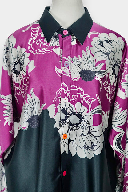 Handmade Mulberry Silk Shirt | Floral Print