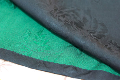 Handmade Mulberry Silk Reversible Top | Green & Black Huaro Weave