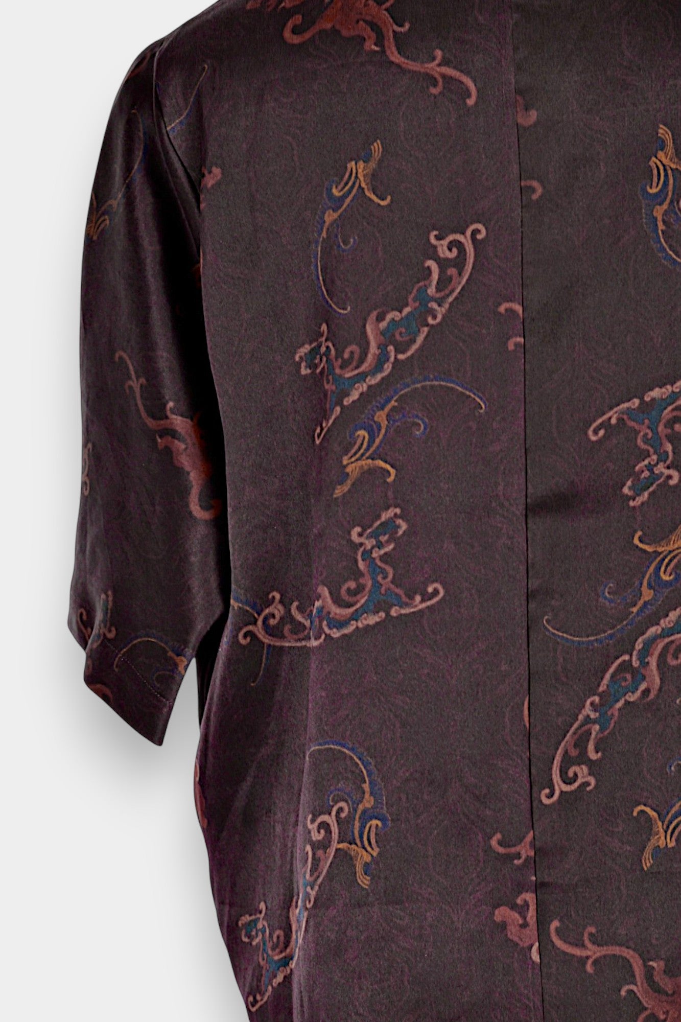 Handmade Gambiered Guangdong Gauze Silk Blouse | Tie-Dye