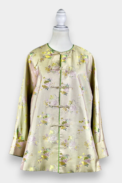 Song Dynasty Brocade Silk Knot Button Jacket
