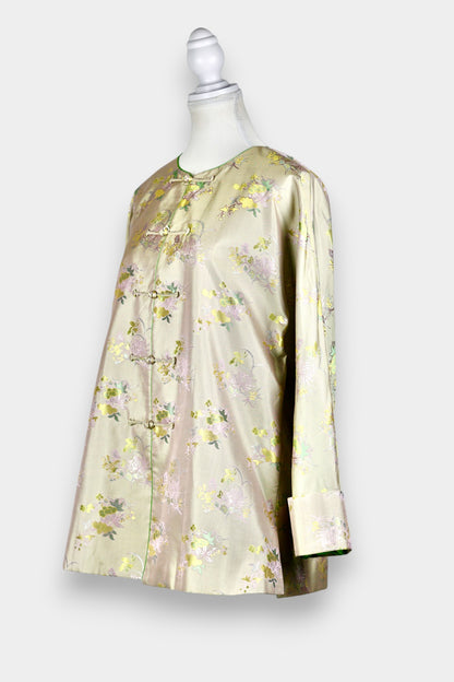 Song Dynasty Brocade Silk Knot Button Jacket
