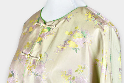 Song Dynasty Brocade Silk Knot Button Jacket